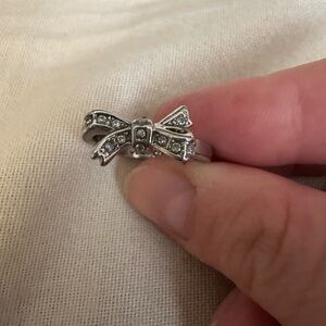 Elegant Silver Bow Ring